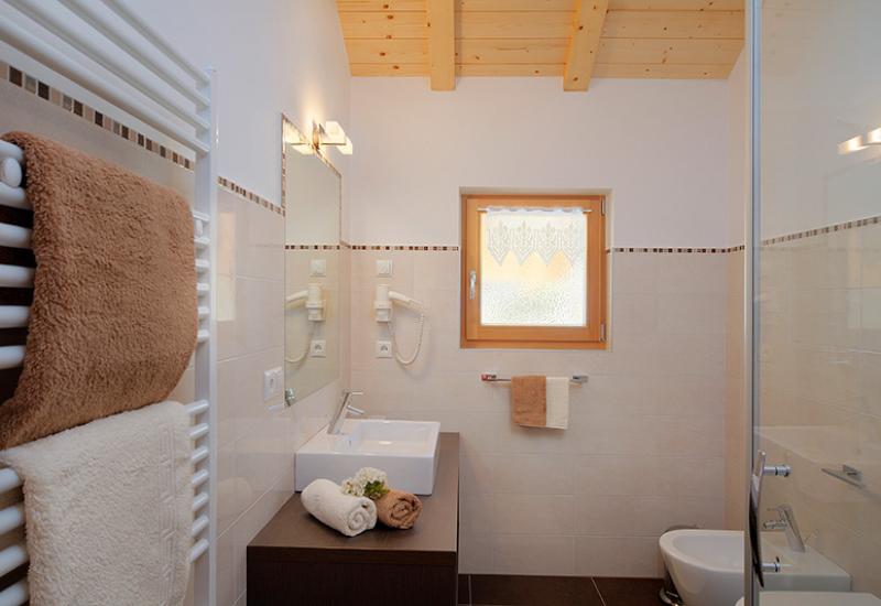 bathroom with shower − apartment St. Hippolyt
