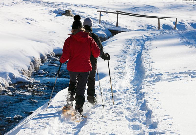 snowshoe hike Steinrast in the Ultental