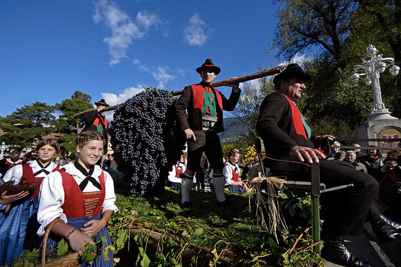 festival parade at the grape festival in Merano