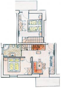 Wohnungsskizze − Ferienwohnung St. Hippolyt