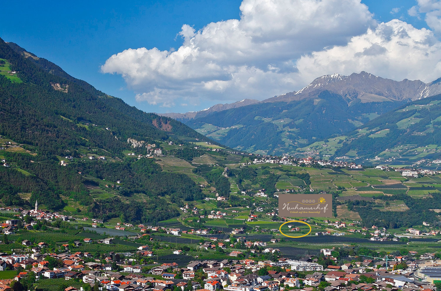 Lage Neuhauserhof Meran/Gratsch